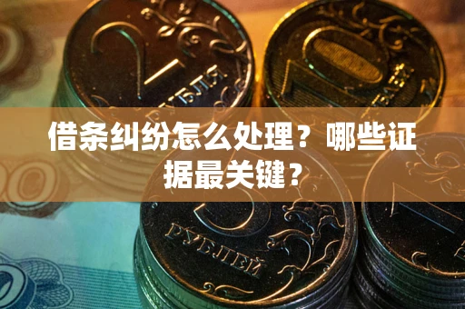 济南借条纠纷怎么处理？哪些证据最关键？
