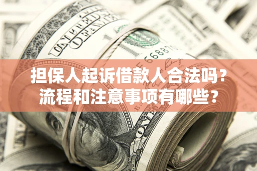 济南担保人起诉借款人合法吗？流程和注意事项有哪些？