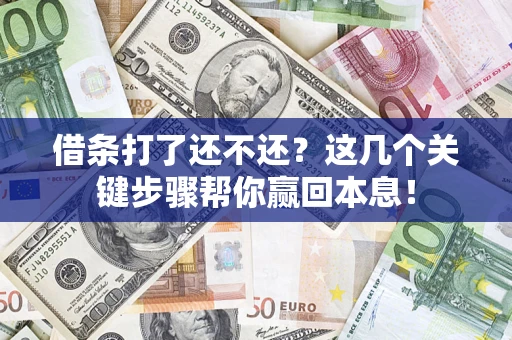 济南借条打了还不还？这几个关键步骤帮你赢回本息！