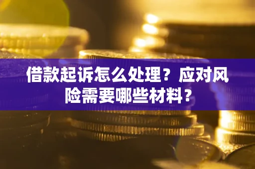 济南借款起诉怎么处理？应对风险需要哪些材料？