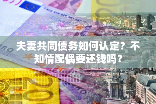 济南夫妻共同债务如何认定？不知情配偶要还钱吗？