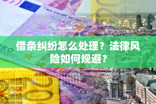 济南借条纠纷怎么处理？法律风险如何规避？