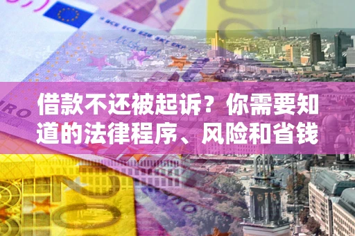 济南借款不还被起诉？你需要知道的法律程序、风险和省钱技巧