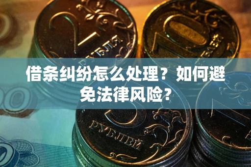 济南借条纠纷怎么处理？如何避免法律风险？
